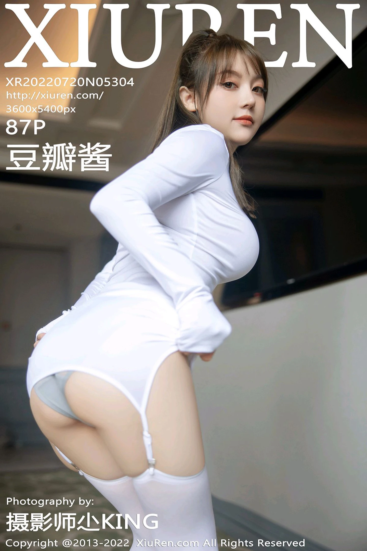 [XiuRen秀人网]No.5304_模特豆瓣酱私房性感白色轻透服饰配白丝袜秀丰满身材诱惑写真87P-秀人网 - XiuRen.Space